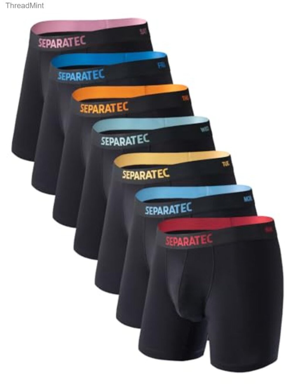 Dual Pouch Boxer Briefs 7 Pack Moisture Wicking Bamboo Rayon